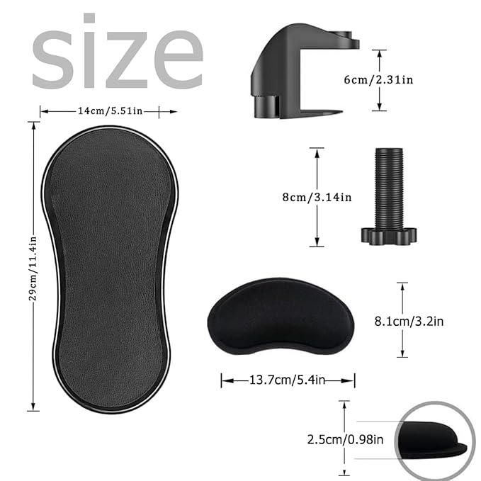 Adjustable Desk Arm & Wrist Rest Pad – Ergonomic Support for Long Hours